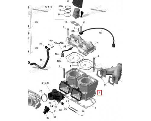 FL1306 LA SLEEVE Гильза Цилиндра 420623262, 420623263 Для Ski Doo Rotax 600