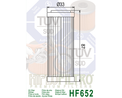 HF652 HIFLO FILTRO Фильтр Масляный Для KTM 77338005100, 77338005101 GAS GAS, HUSABERG, HUSQVARNA