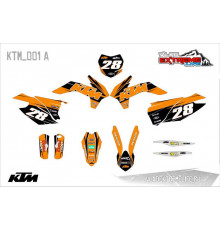 Наклейки VEL на кроссовый мотоцикл KTM