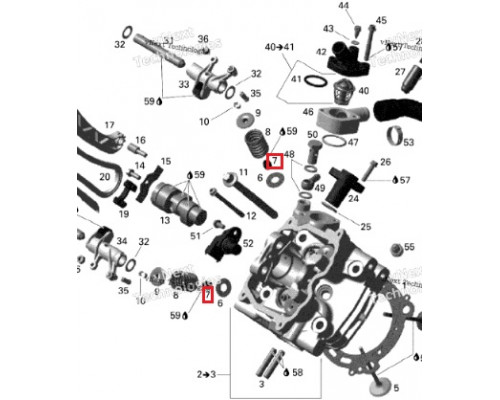 P400068420012 ATHENA Маслосъемный Колпачок Двигателя Для Ski Doo 420230515 BMW 11341340848, 11341340849