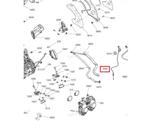 SM-05165 SPI Тросик Подсоса Для Ski Doo 512060153, 512060672