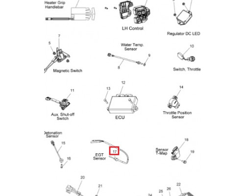 SM-01089 SPI Датчик Температуры Выхлопных Газов Для Polaris 4013133, 2410983, 4011523