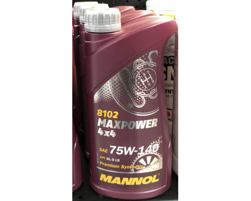 8102 MANNOL Max Power Синтетическое Трансмиссионное Масло 75W140 1 Литр