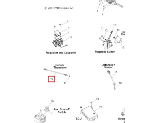 SM-01255 SPI Датчик Температуры Охлаждающей Жидкости Для Polaris 4010868