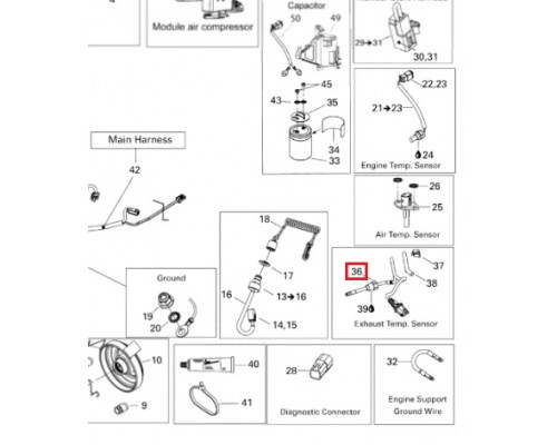 SM-01264 SPI Датчик Температуры Выхлопных Газов Для Ski Doo 514054641, 515175960, 515176490