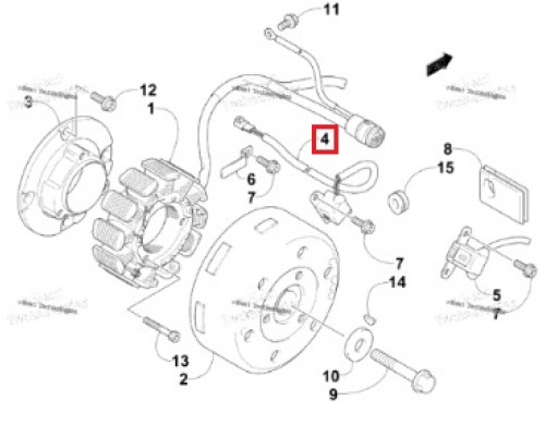 SM-01403 SPI Датчик Холла Левый Для Arctic Cat 3007-317