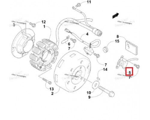 SM-01404 SPI Датчик Холла Правый Для Arctic Cat 3007-318