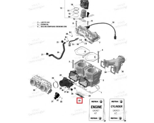 SM-07089B SPI Ремкомплект Лепесткового Впускного Клапана Для Ski Doo 420924680