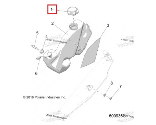 SM-07094 SPI Крышка Масляного Бачка Для Polaris 2511287, 1240094