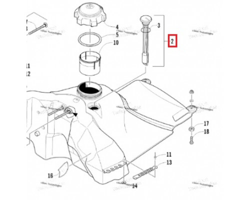 SM-07182 SPI Крышка Топливного Бака Для Arctic Cat 1670-824