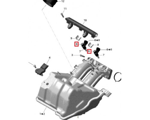 SM-07390 SPI Комплект Сальников Топливного Инжектора Для Ski Doo 420631220