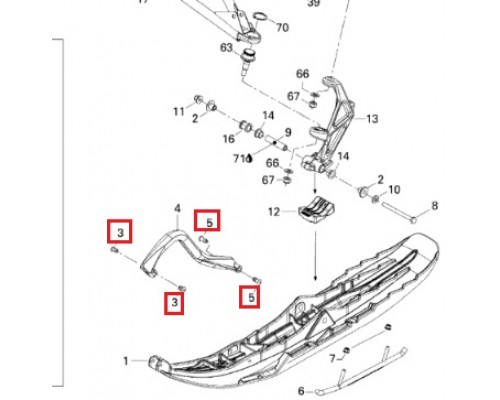 SM-08352 SPI Комплект Клепок Ручки Лыжи Для Ski Doo 860200525, 505071812, 505072133