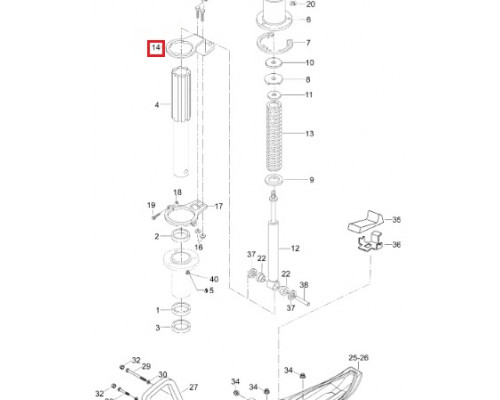 SM-08380 SPI Рулевой Рычаг Левый Для Ski Doo Skandic 605353423