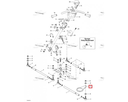 SM-08382 SPI Рулевой Рычаг Для Ski Doo TUNDRA 506121800, 506148900