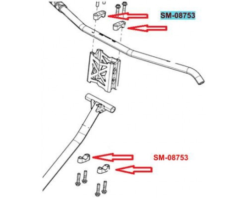 SM-08753 SPI Крепление Руля Для Ski Doo 506152750, 506152751