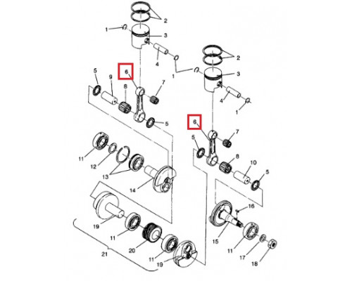 SM-09125 SPI Шатун Для Polaris 3083252, 3085628, 3083277, 3083456, 3085595, 3083216