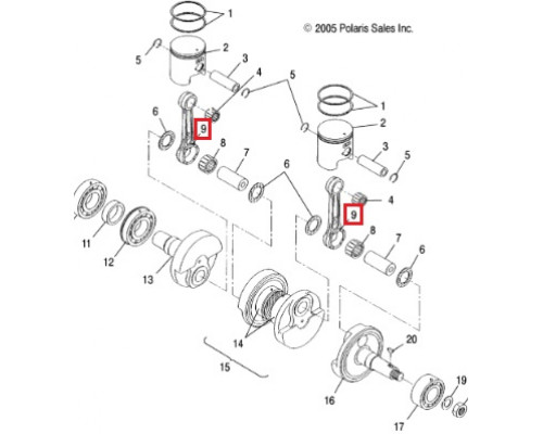 SM-09157 SPI Шатун Для Polaris 3240083