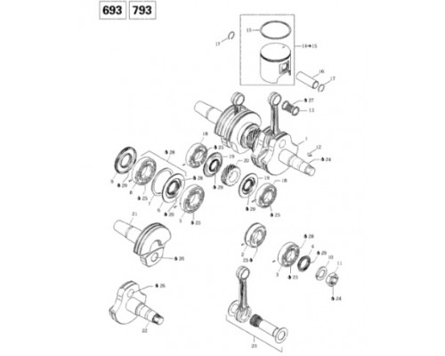 SM-09188-1 SPI Щека Коленвала Для Ski Doo 800 420819030, 420819032