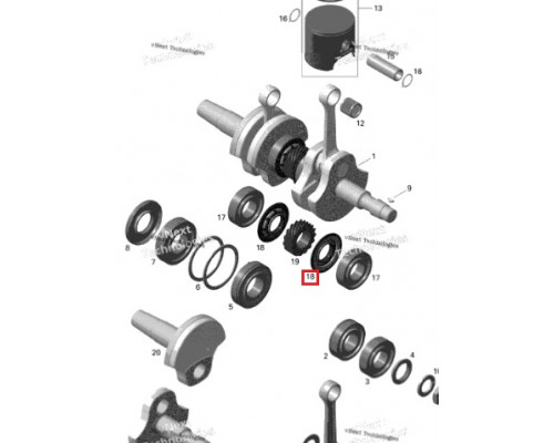 SM-09189 SPI Сальник Коленвала Двигателя Для Ski Doo 420931940