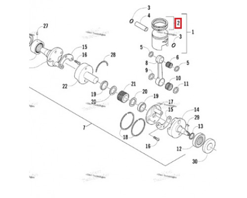 SM-09220R SPI Поршневые Кольца Для Arctic Cat 570 3006-004