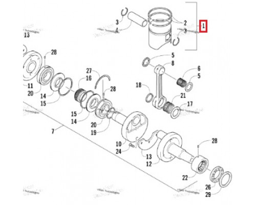 SM-09221 SPI Поршень Для Arctic Cat 800 3007-528