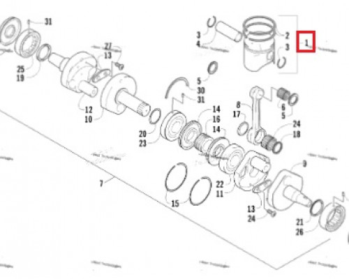 SM-09223 SPI Поршень Стандарт Для Arctic Cat 1000 3007-257