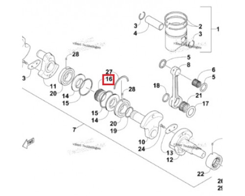 SM-09255 SPI Шестерня Коленвала Центральная Для Arctic Cat 3007-885