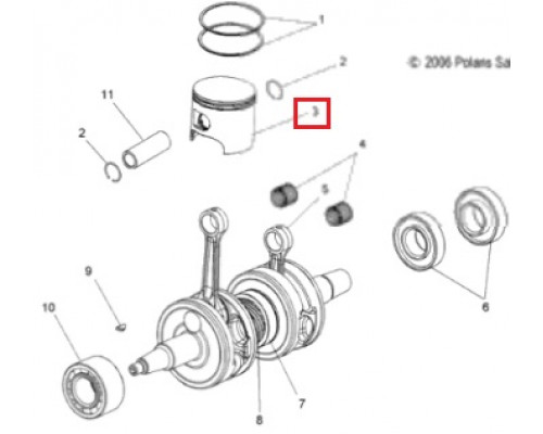 SM-09261 SPI Поршень Стандарт Для Polaris 600 2204152