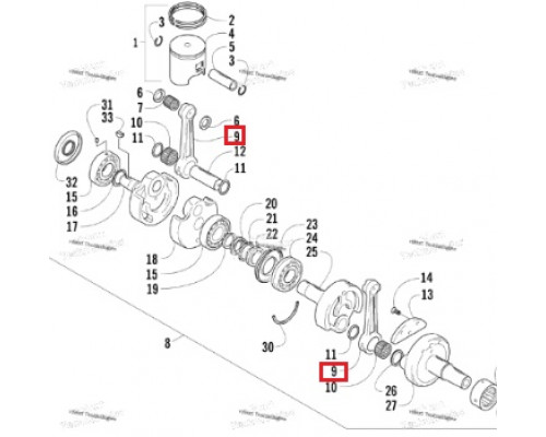 SM-09357 SPI Шатун Для Arctic Cat 570 3007-482