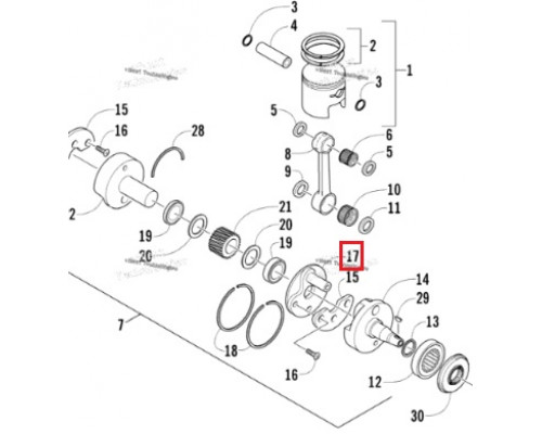 SM-09360 SPI Щека Коленвала Для Arctic Cat 3006-505, 3007-438