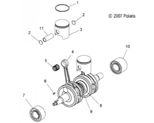 SM-09362 SPI Щека Коленвала Для Polaris 800 2203717, 2205649