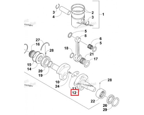 SM-09376 SPI Щека Коленвала Для Arctic Cat 3007-884