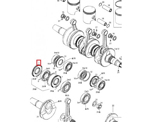 SM-09403 SPI Сальник Коленвала Двигателя Для Ski Doo 420931280