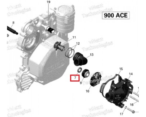 SM-09414 SPI Комплект Сальников Коленвала Для Ski Doo 420931802, 420431400, 420431401