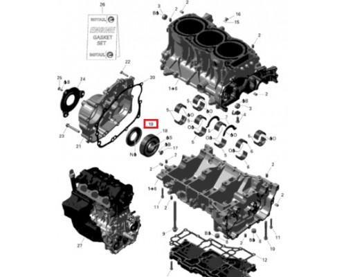 SM-09414 SPI Комплект Сальников Коленвала Для Ski Doo 420931802, 420431400, 420431401