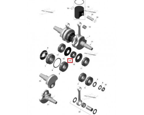 SM-09452 SPI Шестерня Коленвала Для Ski Doo 420834355