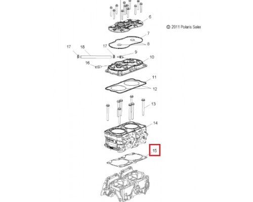 SM-09506B SPI Прокладка Под Блок Цилиндров Для Polaris 5813826