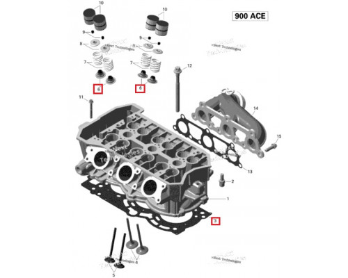 SM-09529T SPI Комплект Прокладок Двигателя Rotax 900 ACE Для Ski Doo