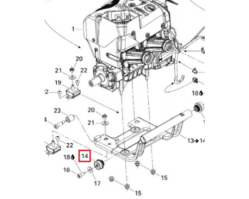 SM-09556 SPI Подушка Двигателя Для Ski Doo 512059691