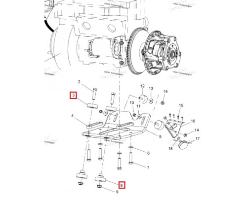 SM-09561 SPI Подушка Двигателя Для Polaris 5411686, 5411685