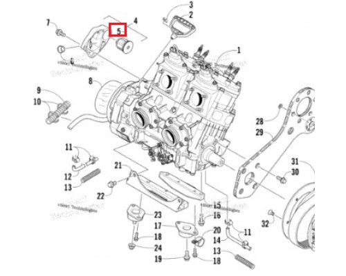 SM-09564 SPI Подушка Двигателя Для Arctic Cat 0608-630