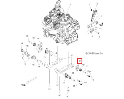 SM-09569 SPI Подушка Двигателя Для Polaris 3022410