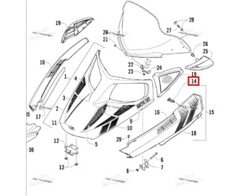 SM-12418 SPI Фиксатор 2 ШТ Для Arctic Cat BearCat 4606-926