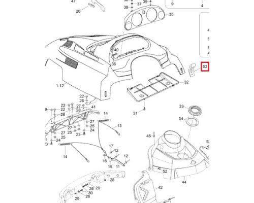 SM-12422 SPI Фиксатор Капота Для Ski Doo 517302152, 570070600