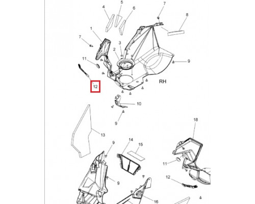 SM-12433 SPI Фиксатор Боковой Панели Для Polaris 5438262, 5438082