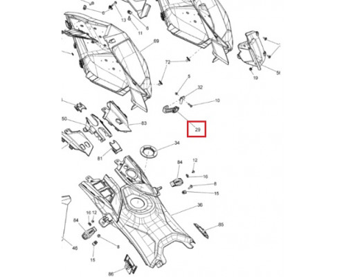 SM-12495 SPI Резинка Боковой Панели Правая Для Ski Doo 517303612