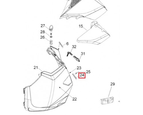 SM-12507 SPI Фиксатор Боковой Панели Для Ski Doo 517304572