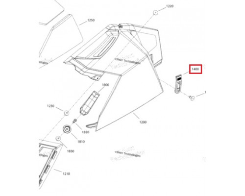 SM-12508 SPI Фиксатор Боковой Панели Для Ski Doo 517304501, 517304743, 517304999