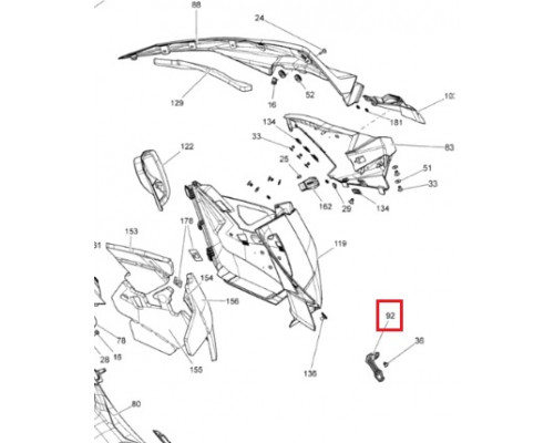 SM-12510 SPI Фиксатор Капота Для Ski Doo 517304919