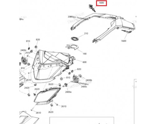 SM-12547 SPI Крепление Пластика Для Ski Doo TUNDRA 517304093